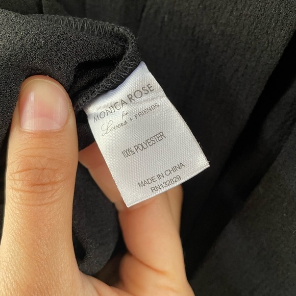 Lovers + Friends black square neck short romper - Picture 9 of 10